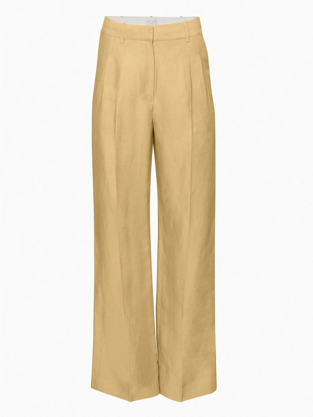 ARITZIA Wilfred High-Rise Pleated Pants in Mustard Yellow